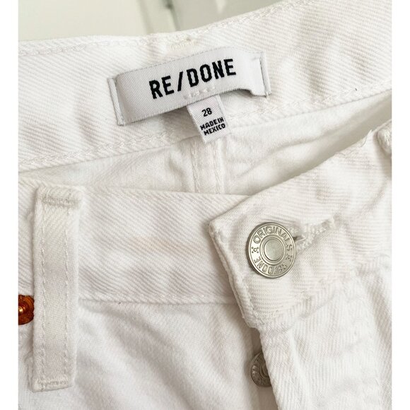 ** AS IS ** Re/Done 90's High Rise Jean in White, size 28 - Picture 11 of 15